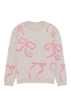 Lacy Bow Knitted Sweater