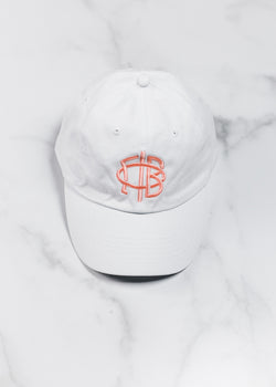 White Branded Baseball Hat - Crescent Corner - Gamma Phi Beta Official Online Store 