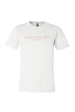 White True & Constant Tee - Crescent Corner - Gamma Phi Beta Official Online Store 