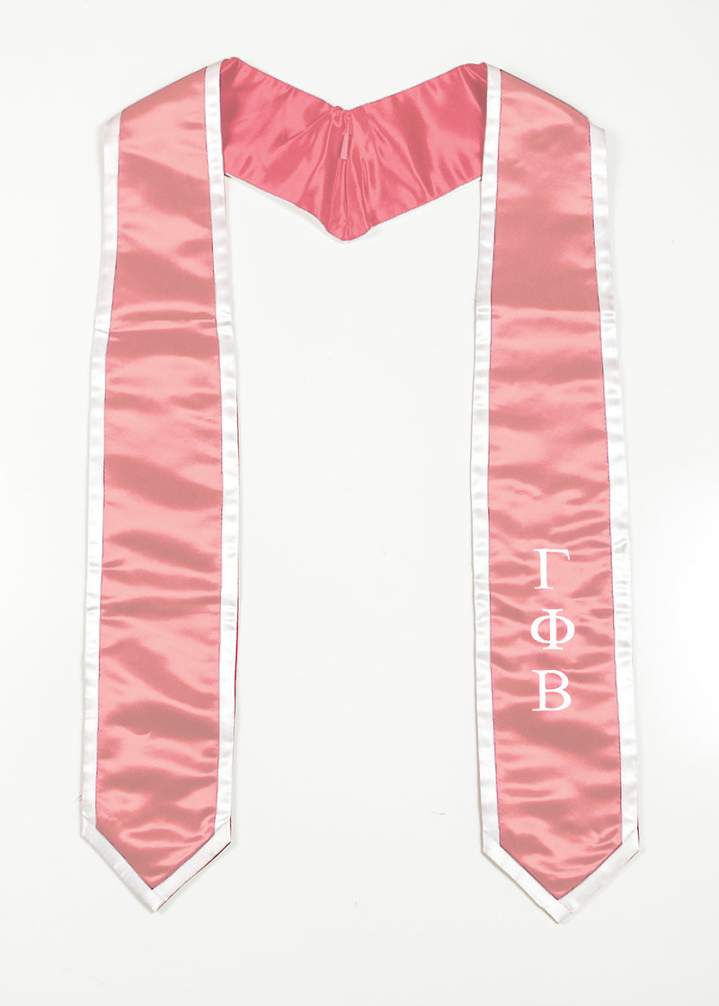 Blush Stole with White Trim - Crescent Corner - Gamma Phi Beta Official Online Store 
