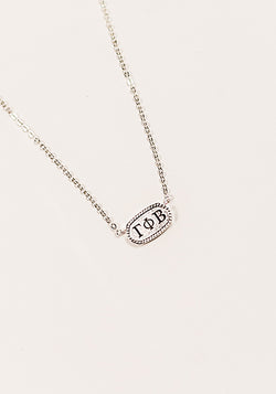 Oval Necklace - Crescent Corner - Gamma Phi Beta Official Online Store 