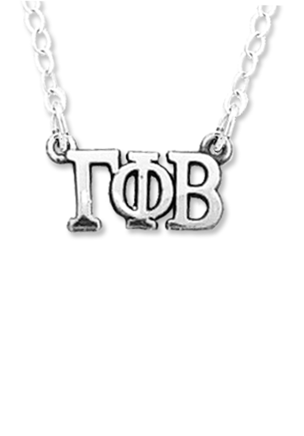 Horizontal Letters Necklace - Crescent Corner - Gamma Phi Beta Official Online Store 