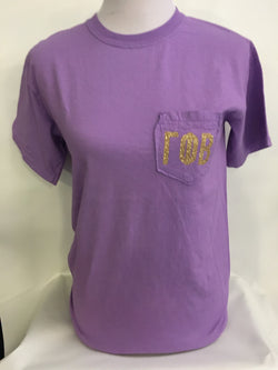 Gold Glitter Pocket Tee