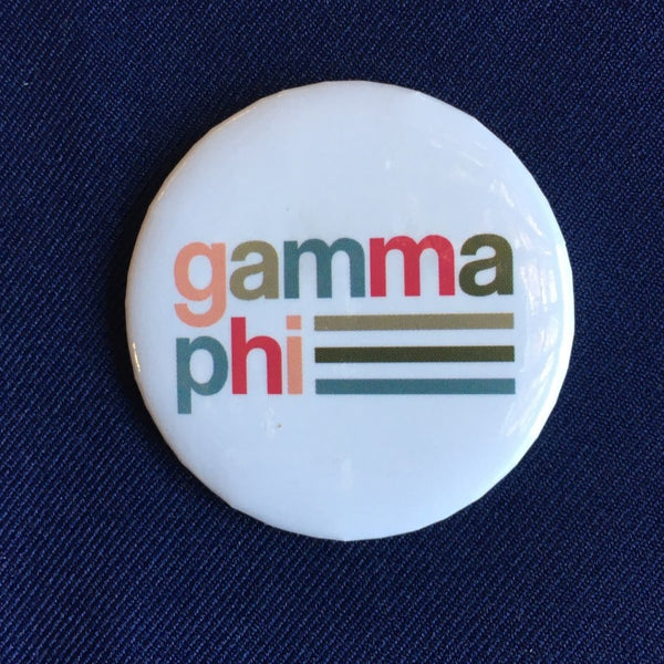 Gamma Phi Beta Trio Stripe Button